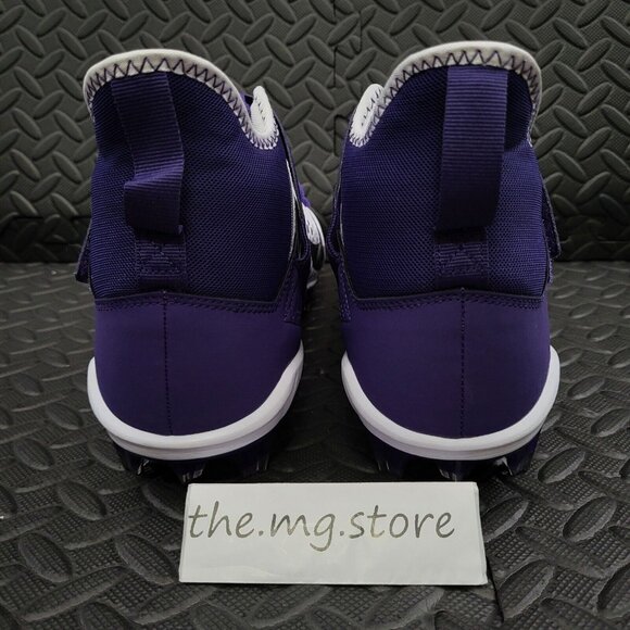 Nike Alpha Menace Pro 2 Mid Football Cleats White Purple BV3945-104 Men's 11.5 - Picture 5 of 7